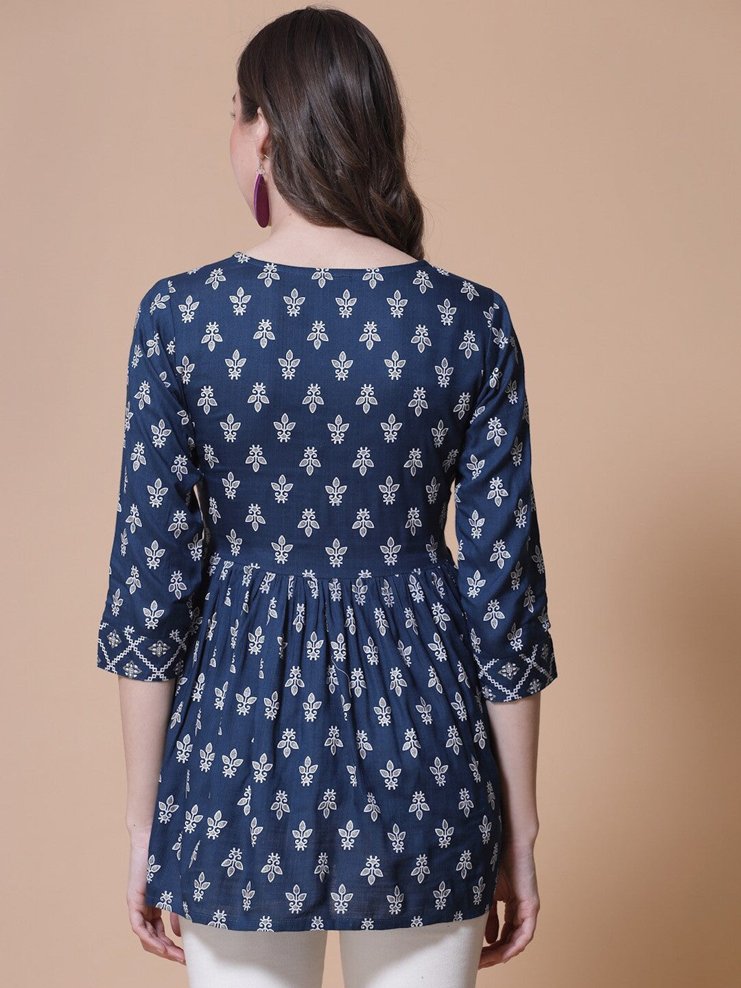 Ethnic Printed Peplum Top