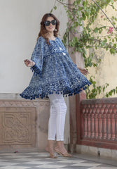 Code: Ev-71 Printed Flared Cotton Top