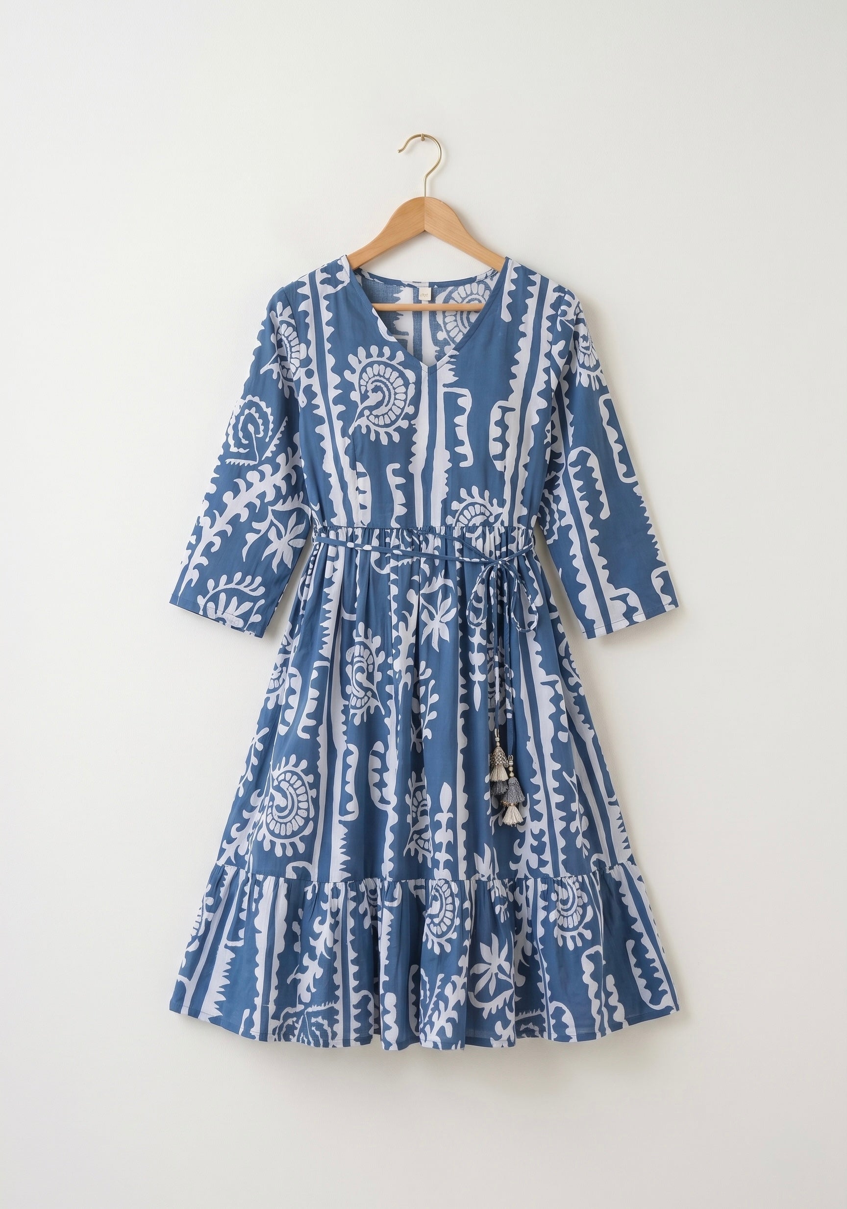 Indigo Breeze Boho Printed Short Dress