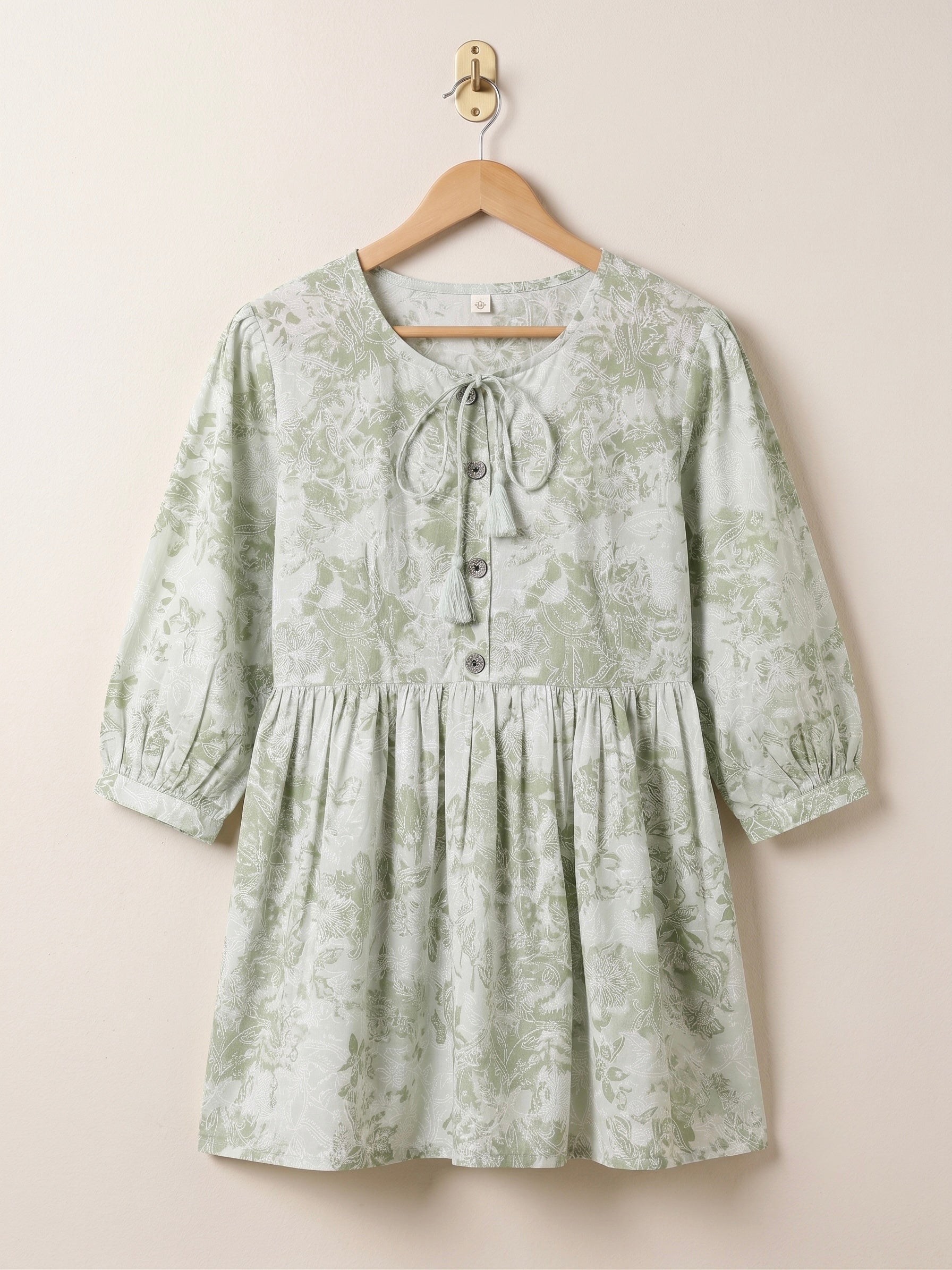 Floral Printed Pure Cotton Peplum Top