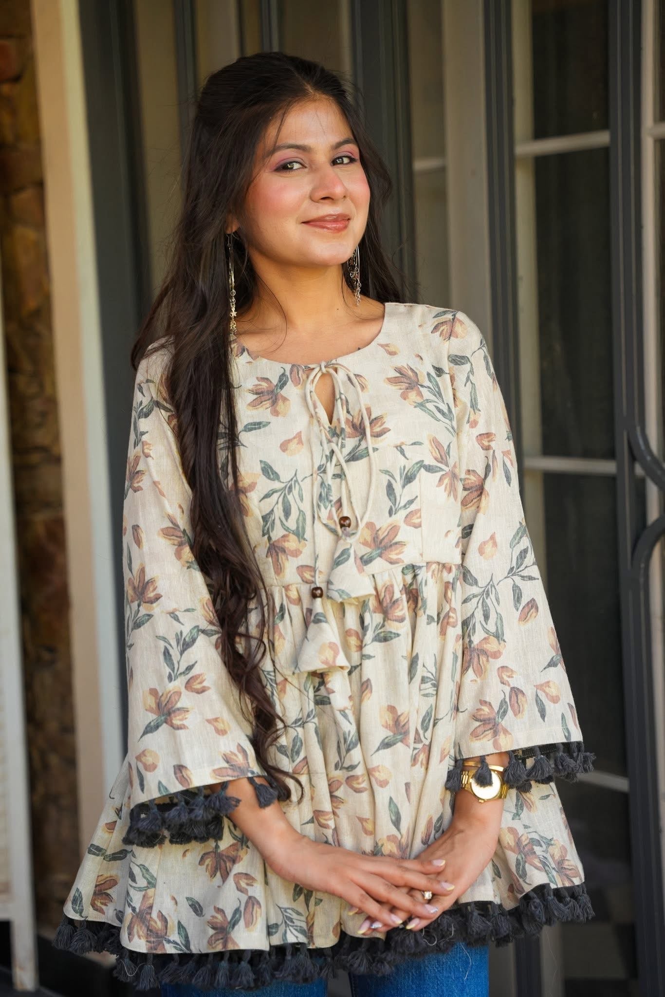 Cream color Cotton Top