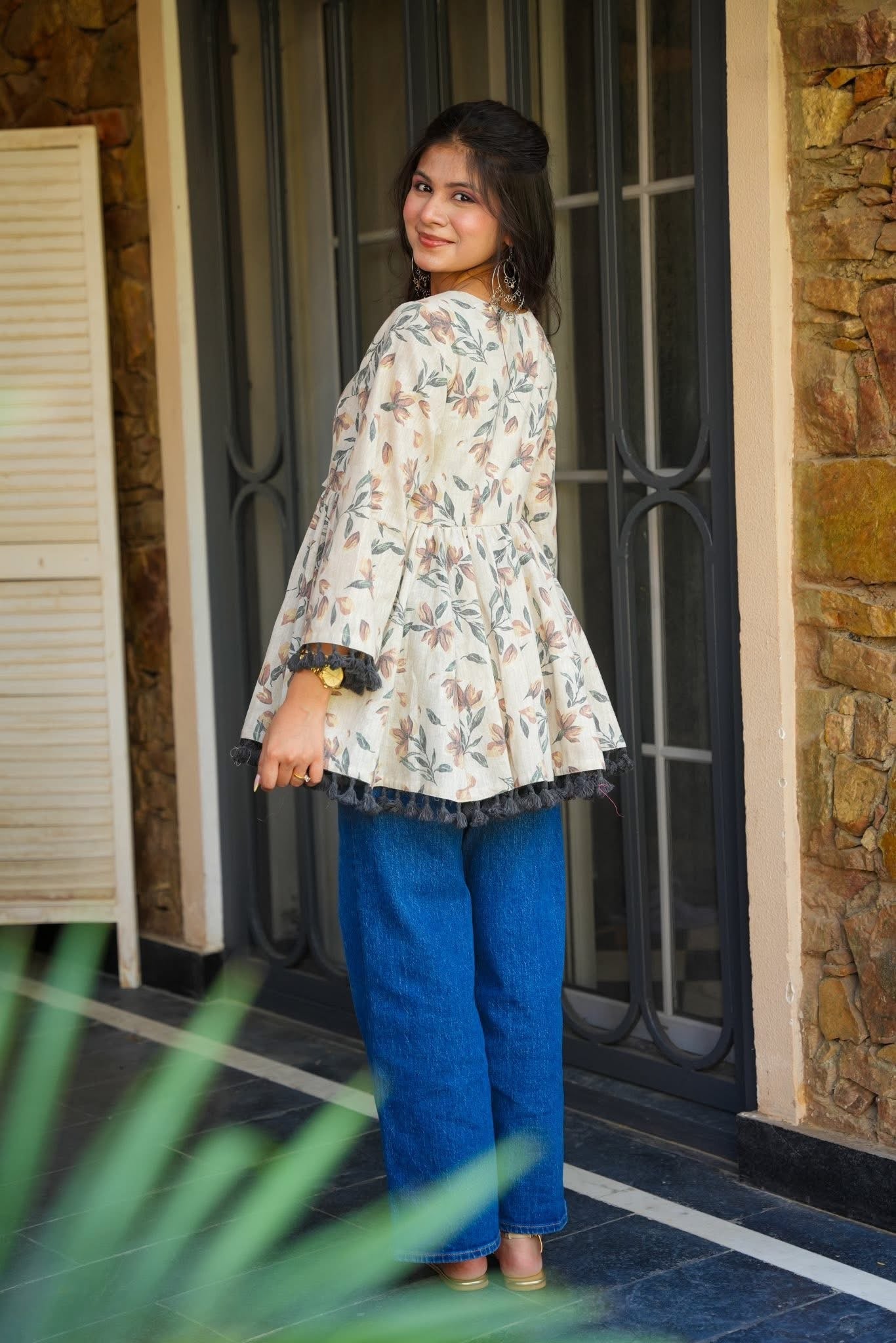 Cream color Cotton Top