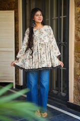 Cream color Cotton Top