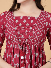 Floral Print Lace Peplum Top