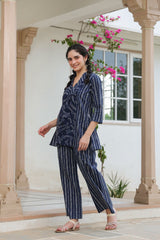 Blue cotton co-ord set