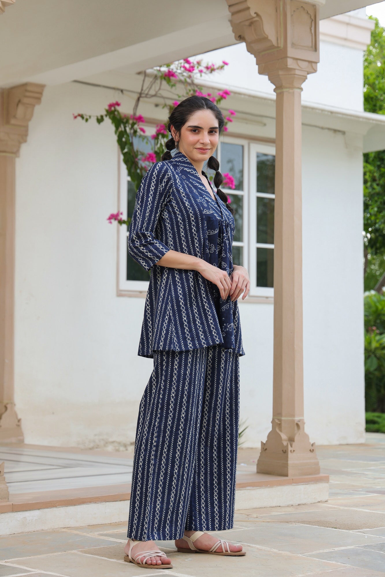 Blue cotton co-ord set