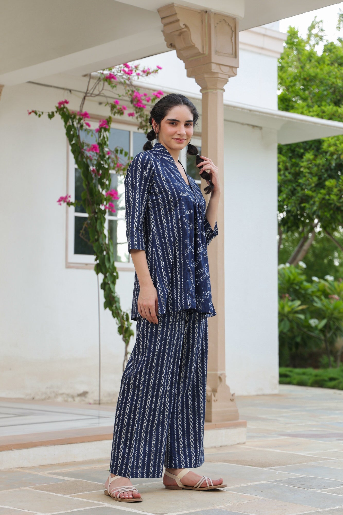 Blue cotton co-ord set