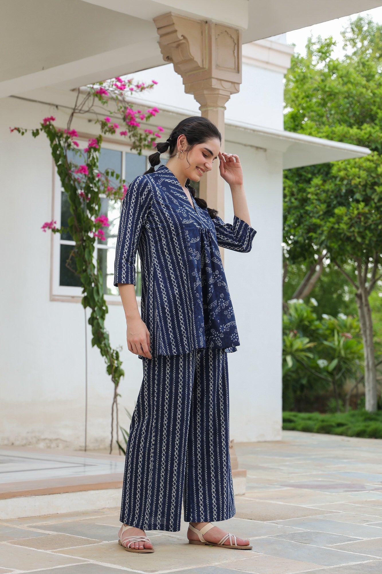 Blue cotton co-ord set