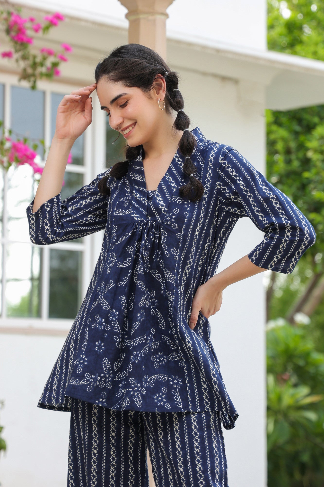 Blue cotton co-ord set