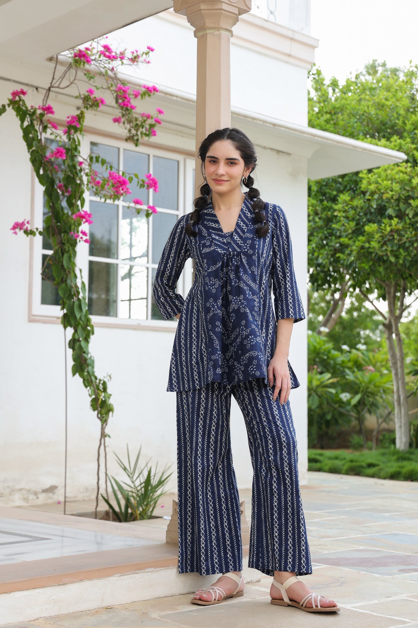 Blue cotton co-ord set