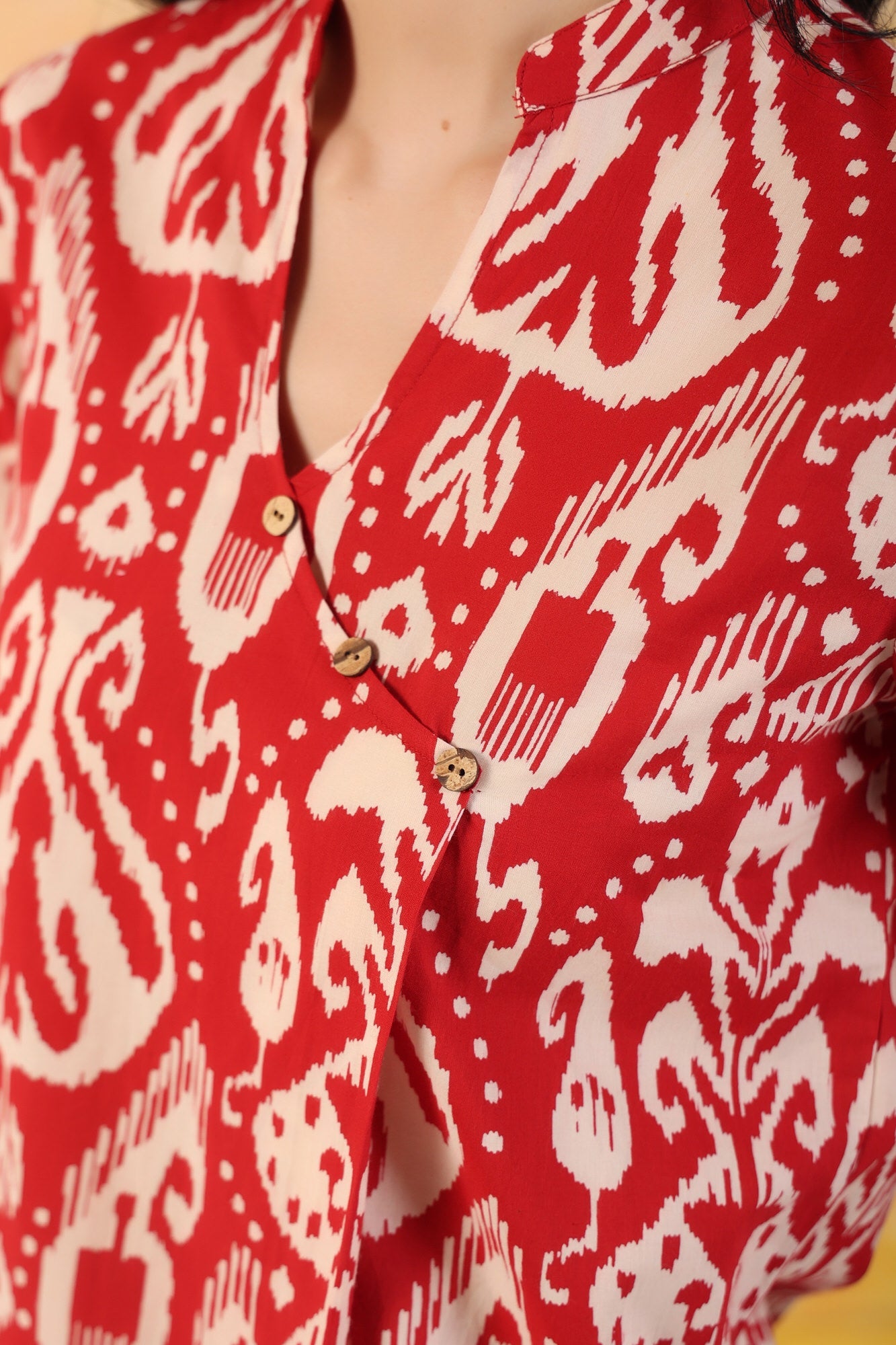 Red cotton co-ord set