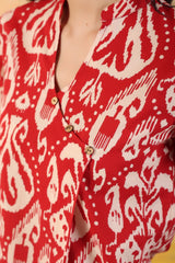 Red cotton co-ord set