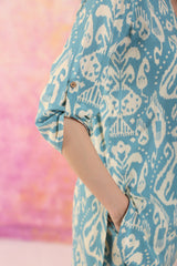 Aqua cotton co-ord set