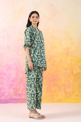 Green cotton co-ord