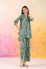 Green cotton co-ord