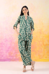 Green cotton co-ord