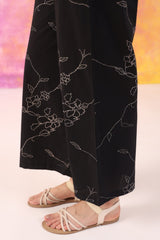 Dot floral black cotton coord set