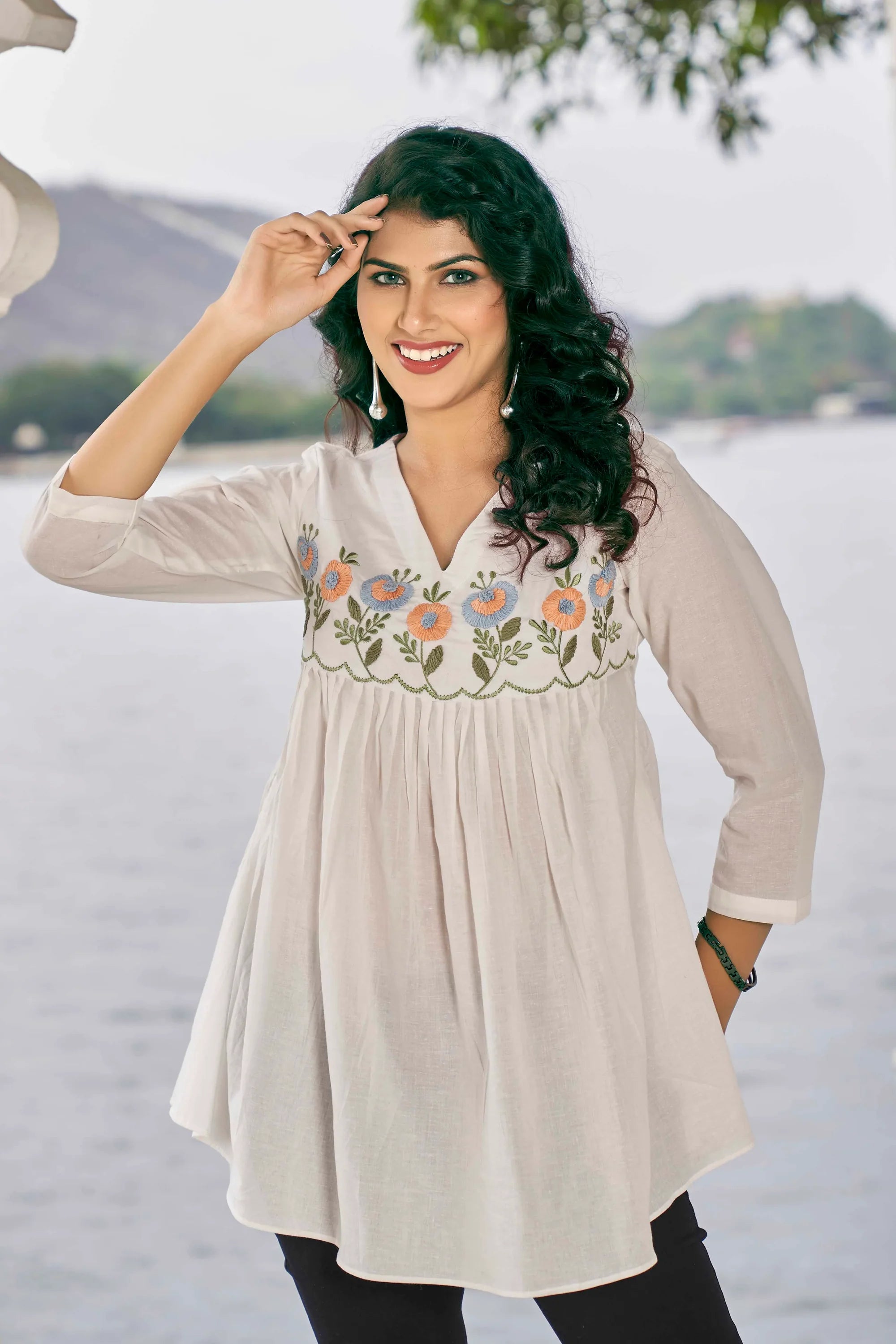 White Embroidered Tunic
