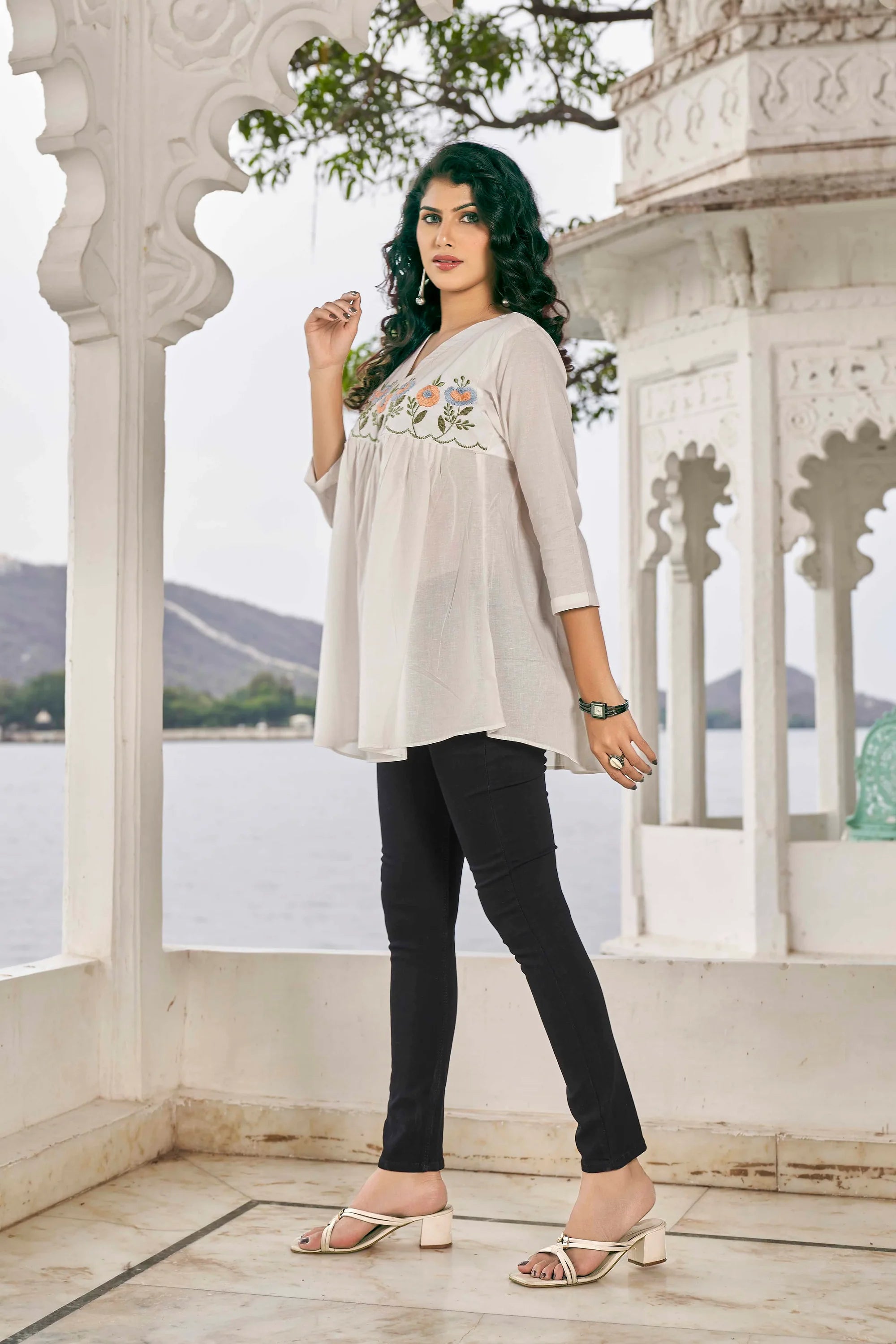 White Embroidered Tunic
